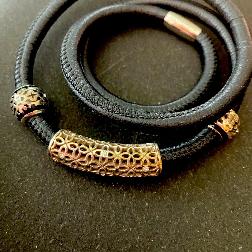 Brighton Black Leather bracelet